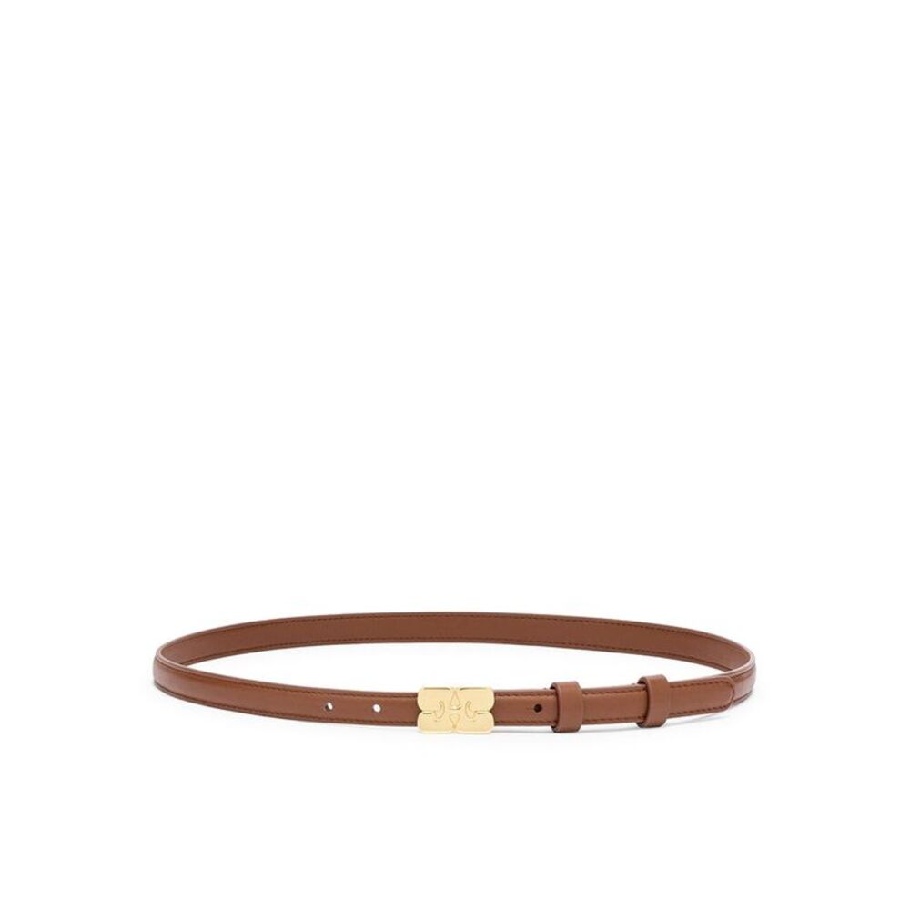 Ganni Women Kat Brown Skinny Belt